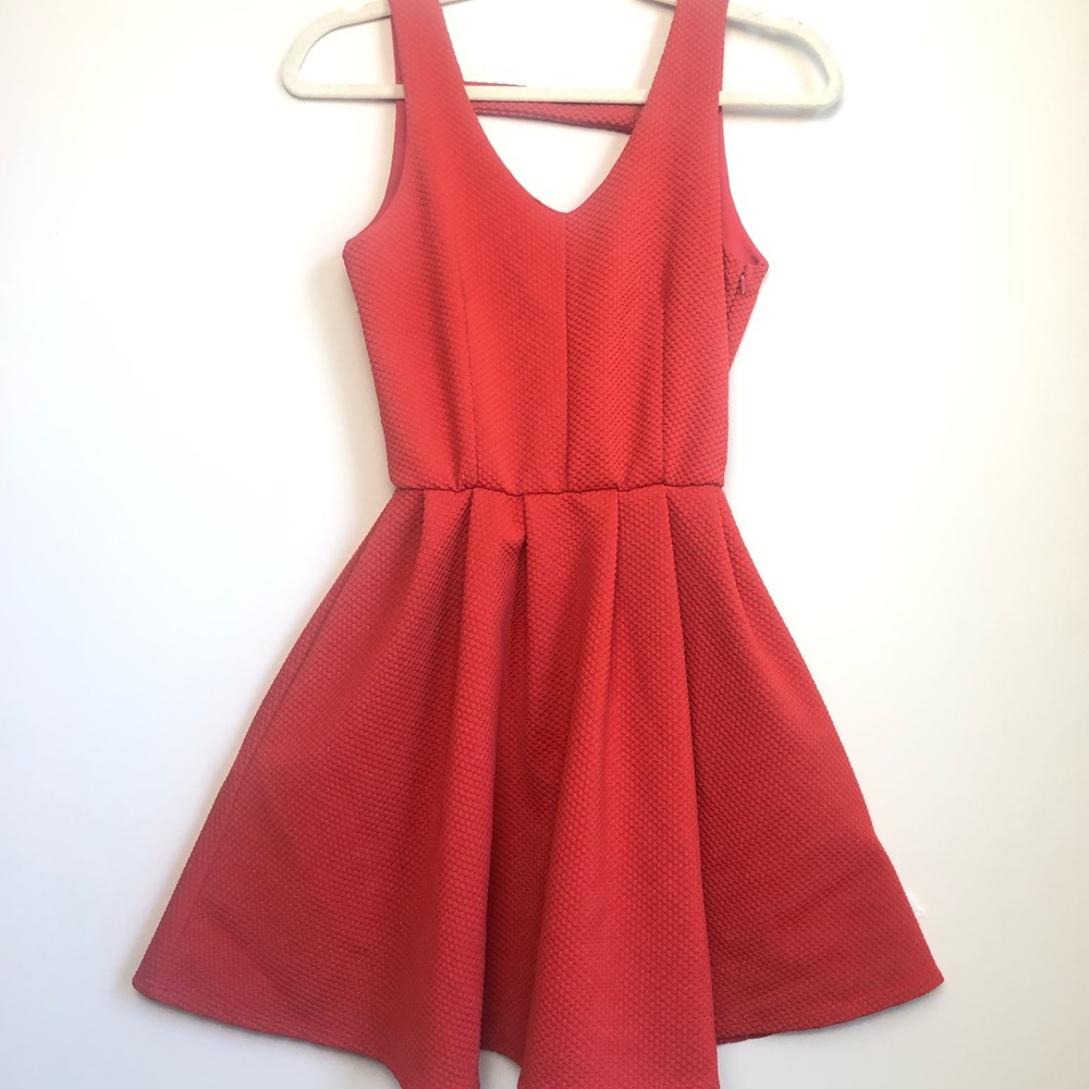Coral mini dress